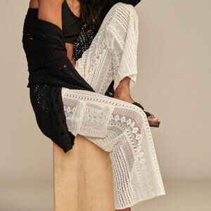 LUCKY BRAND Crochet / Lace Cargo Pants - Gardenia/Cream XXL